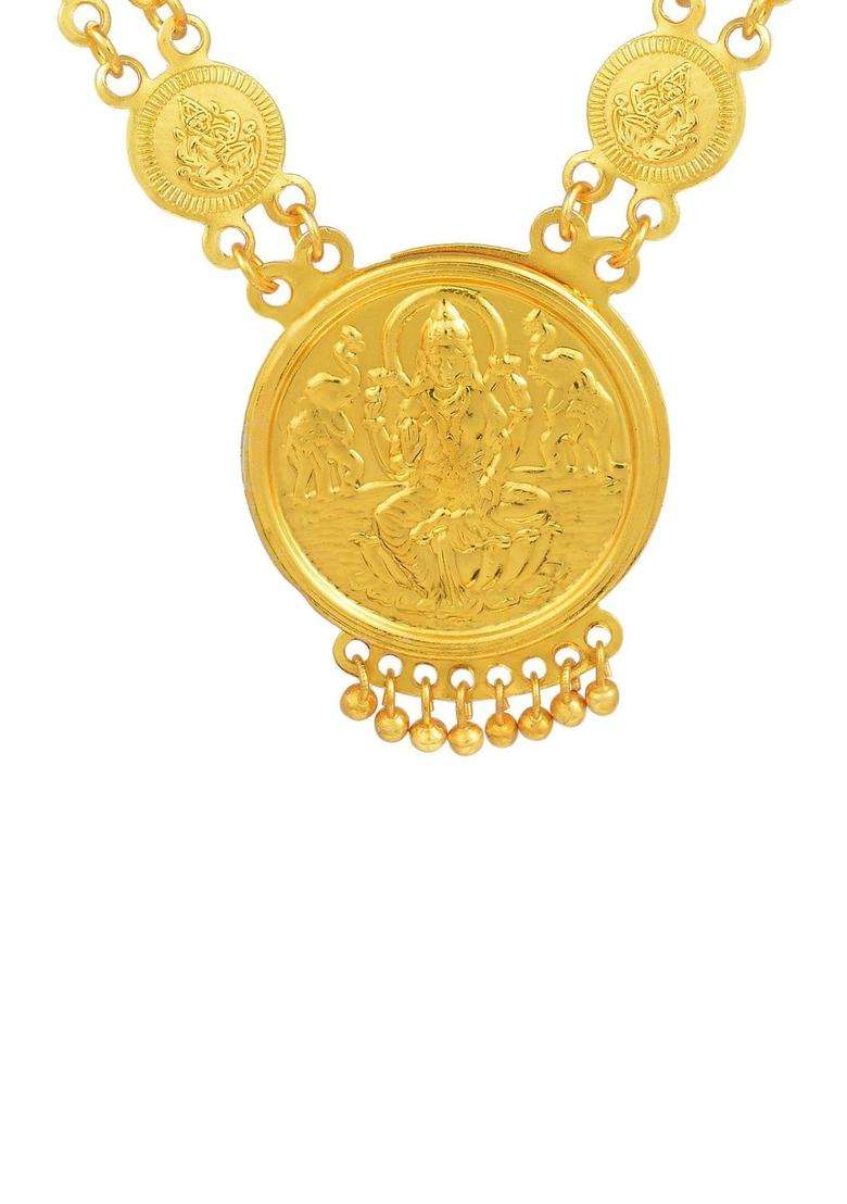Gold-Plated Temple Necklace for Women | Traditional Temple Jewellery for Wedding & Festive Wear | Gift for Her - Indya