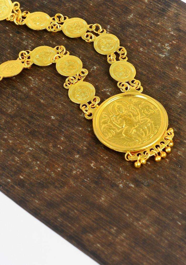 Gold-Plated Temple Necklace for Women | Traditional Temple Jewellery for Wedding & Festive Wear | Gift for Her - Indya