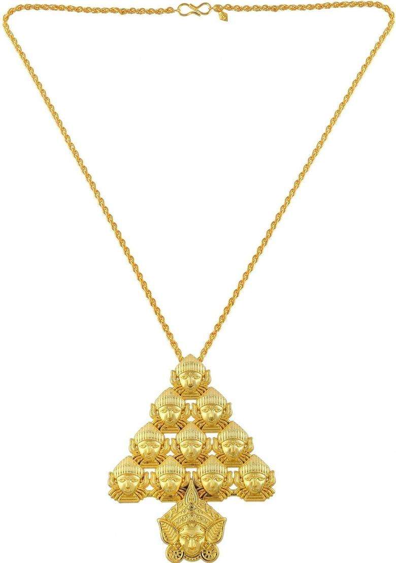 Brass-Plated Jewellers Set for Men & Women | Traditional Temple Jewellery for Wedding & Festive Wear | Festive Gift - Indya