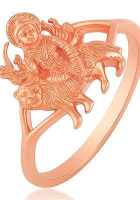Brass-Plated Temple Finger Ring for Men & Women | Traditional Temple Jewellery for Wedding & Festive Wear | Festive Gift