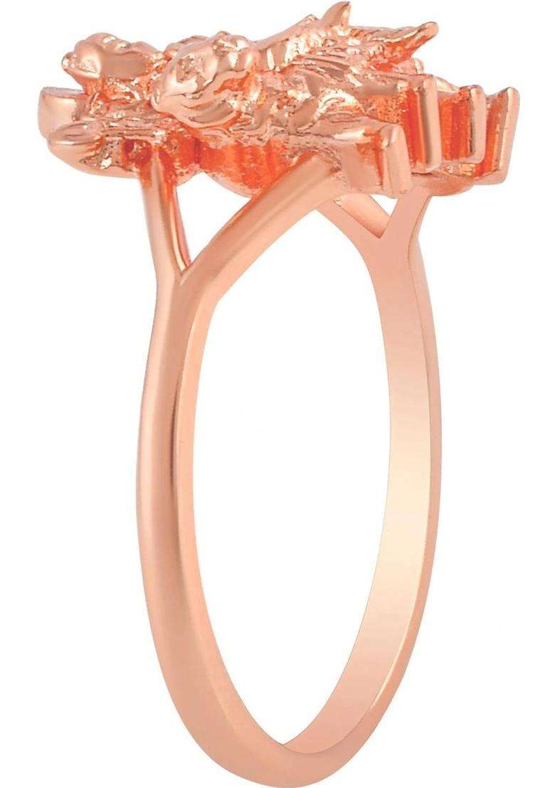 Brass-Plated Temple Finger Ring for Men & Women | Traditional Temple Jewellery for Wedding & Festive Wear | Festive Gift - Indya