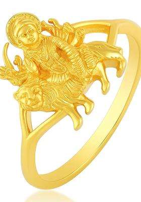 Brass-Plated Temple Finger Ring for Men & Women | Traditional Temple Jewellery for Wedding & Festive Wear | Festive Gift