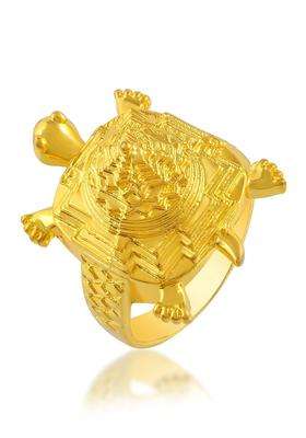 Gold-Plated Temple Finger Ring for Men & Women | Traditional Temple Jewellery for Wedding & Festive Wear | Festive Gift
