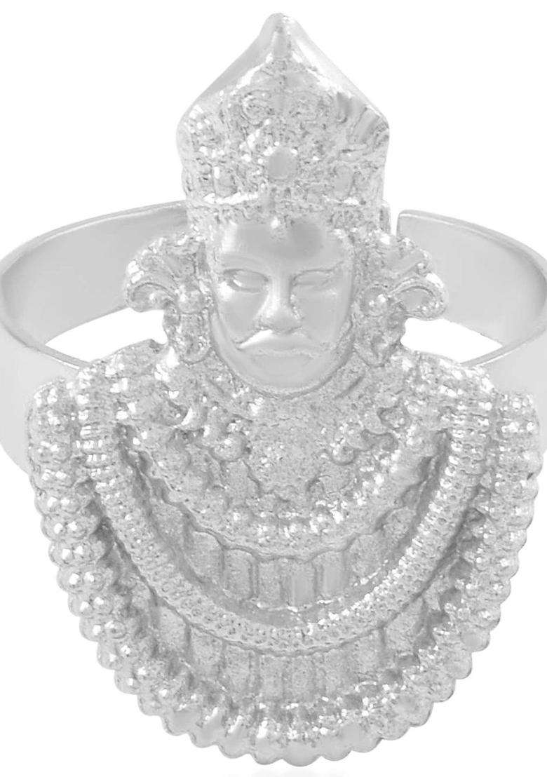 Brass-Plated Temple Finger Ring for Men & Women | Traditional Temple Jewellery for Wedding & Festive Wear | Festive Gift - Indya