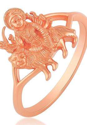 Brass-Plated Temple Finger Ring for Women | Traditional Temple Jewellery for Wedding & Festive Wear | Gift for Her