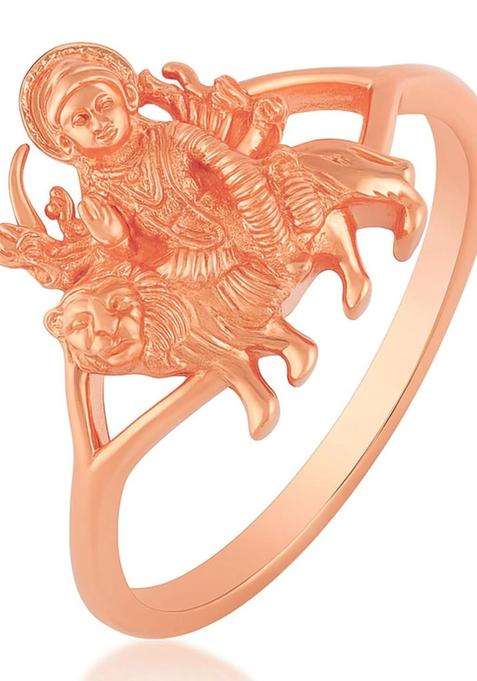 Brass-Plated Temple Finger Ring for Women | Traditional Temple Jewellery for Wedding & Festive Wear | Gift for Her