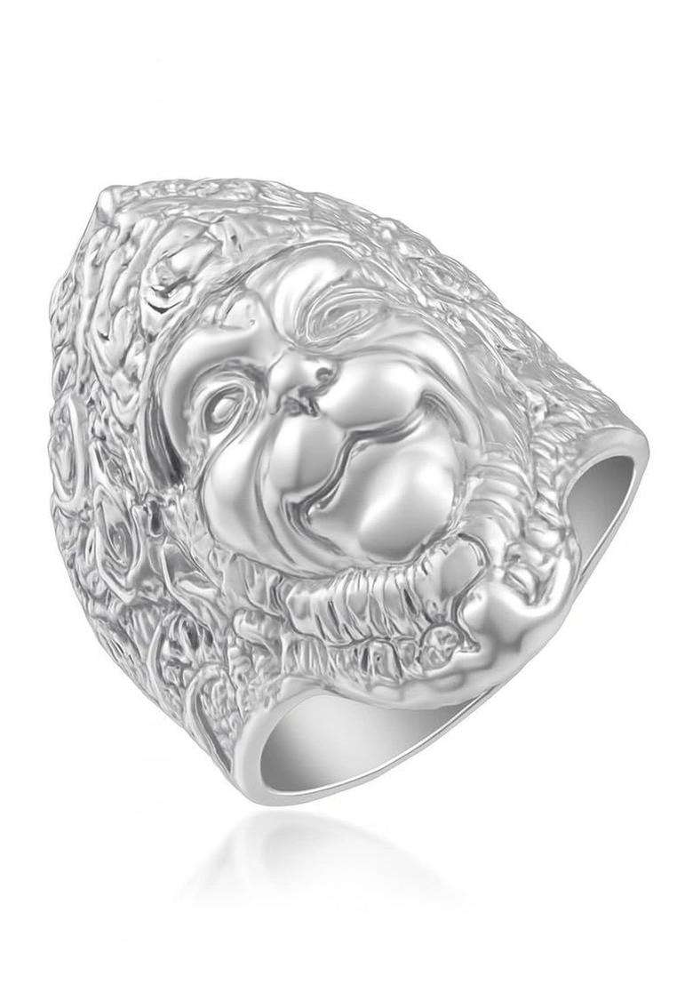Brass-Plated Temple Finger Ring for Men | Traditional Temple Jewellery for Wedding & Festive Wear | Gift for Him - Indya