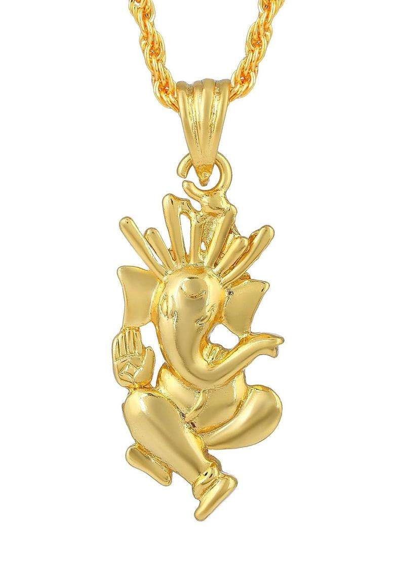 Gold-Plated Necklace for Men & Women | Traditional Temple Jewellery for Wedding & Festive Wear | Festive Gift - Indya