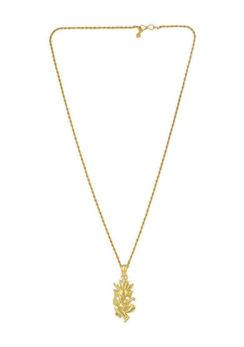 Gold-Plated Necklace for Men & Women | Traditional Temple Jewellery for Wedding & Festive Wear | Festive Gift - Indya