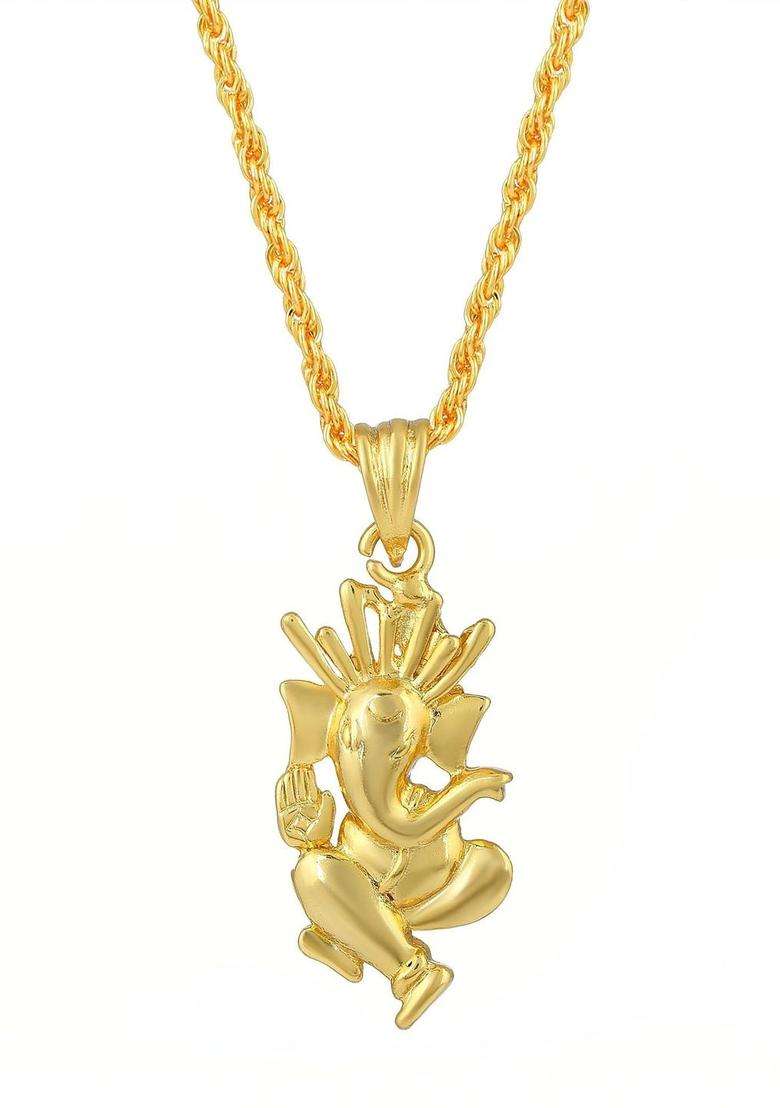 Gold-Plated Necklace for Men & Women | Traditional Temple Jewellery for Wedding & Festive Wear | Festive Gift - Indya