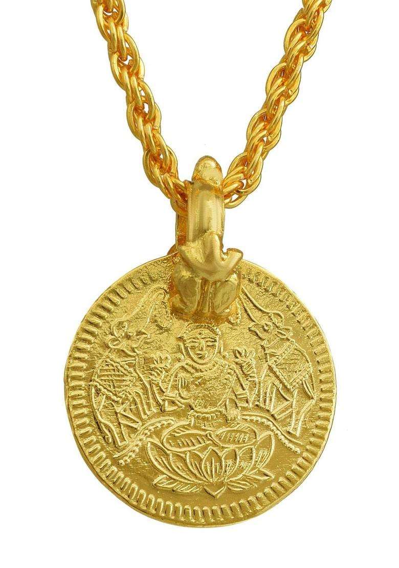 Gold-Plated Temple Necklace for Women | Traditional Temple Jewellery for Wedding & Festive Wear | Gift for Her - Indya