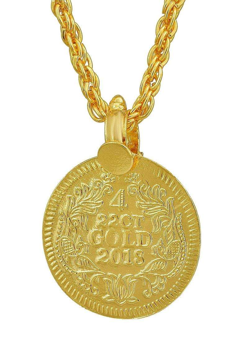 Gold-Plated Temple Necklace for Women | Traditional Temple Jewellery for Wedding & Festive Wear | Gift for Her - Indya