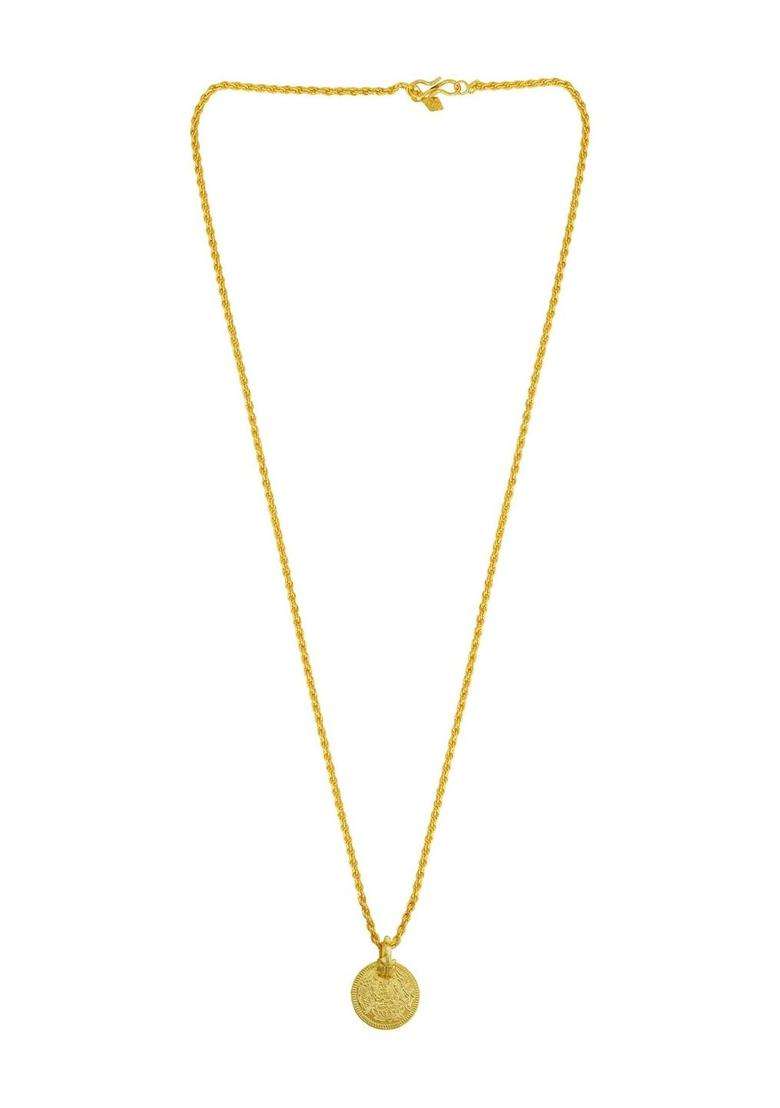 Gold-Plated Temple Necklace for Women | Traditional Temple Jewellery for Wedding & Festive Wear | Gift for Her - Indya