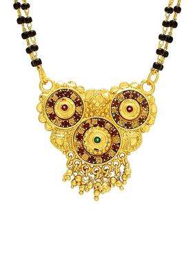 Gold-Plated Temple Necklace with CZ Stone for Women | Traditional Temple Jewellery for Wedding & Festive Wear | Gift for Her