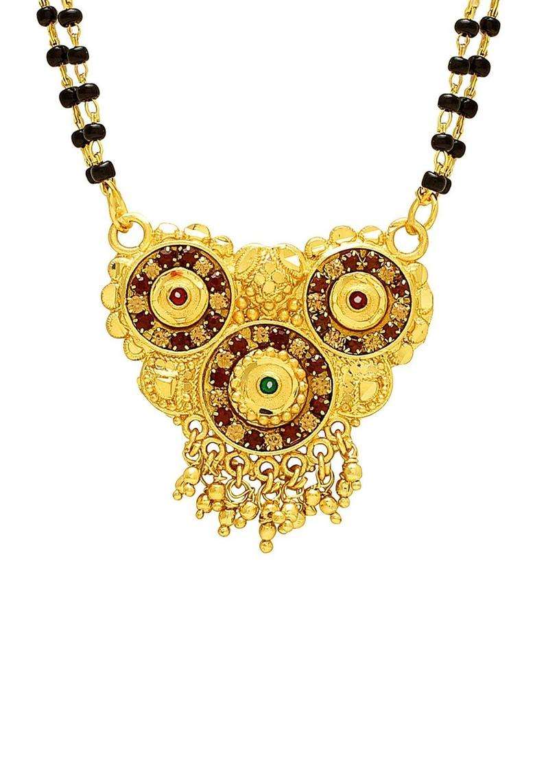 Gold-Plated Temple Necklace with CZ Stone for Women | Traditional Temple Jewellery for Wedding & Festive Wear | Gift for Her - Indya