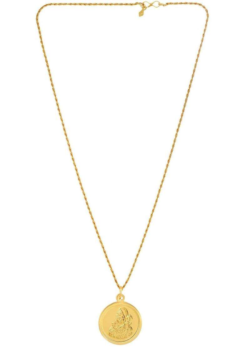 Gold-Plated Temple Necklace for Men & Women | Traditional Temple Jewellery for Wedding & Festive Wear | Festive Gift - Indya