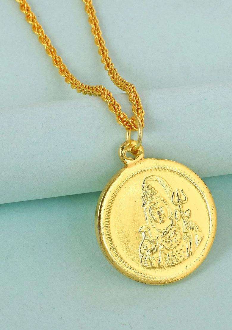 Gold-Plated Temple Necklace for Men & Women | Traditional Temple Jewellery for Wedding & Festive Wear | Festive Gift - Indya