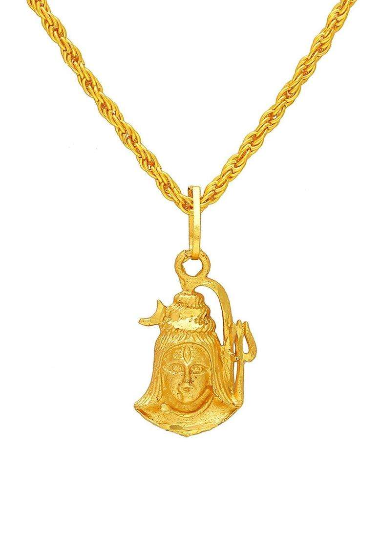 Gold-Plated Necklace for Men | Traditional Temple Jewellery for Wedding & Festive Wear | Gift for Him - Indya