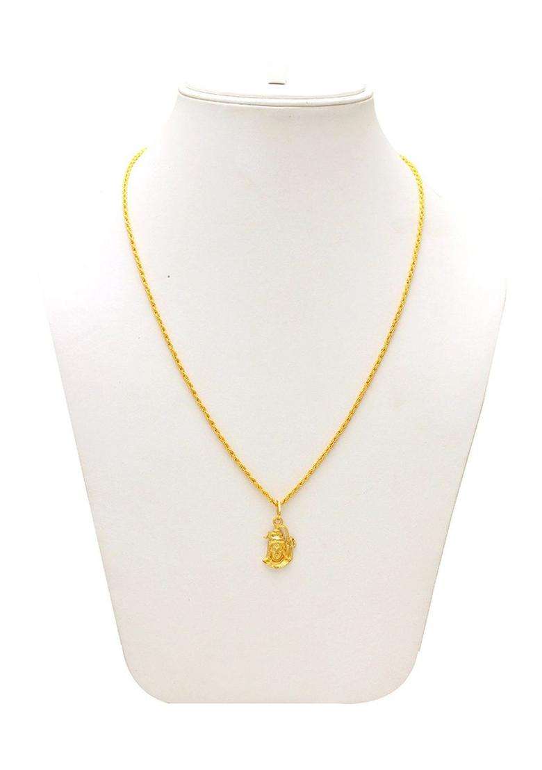 Gold-Plated Necklace for Men | Traditional Temple Jewellery for Wedding & Festive Wear | Gift for Him - Indya