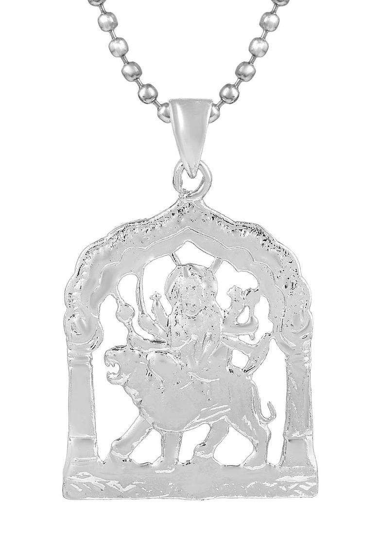 Silver-Plated Necklace for Men | Traditional Temple Jewellery for Wedding & Festive Wear | Gift for Him - Indya