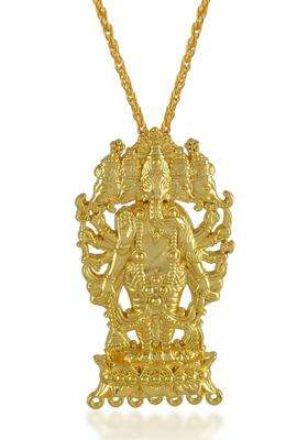 Gold-Plated Temple Necklace for Men | Traditional Temple Jewellery for Wedding & Festive Wear | Gift for Him
