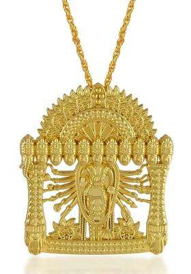 Gold-Plated Temple Necklace for Men & Women | Traditional Temple Jewellery for Wedding & Festive Wear | Festive Gift