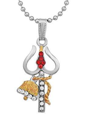 Temple Necklace with CZ Stone for Men & Women | Traditional Temple Jewellery for Wedding & Festive Wear | Festive Gift