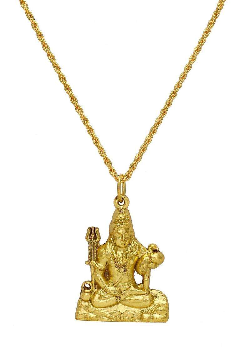 Gold-Plated Chain for Men | Traditional Temple Jewellery for Wedding & Festive Wear | Gift for Him - Indya