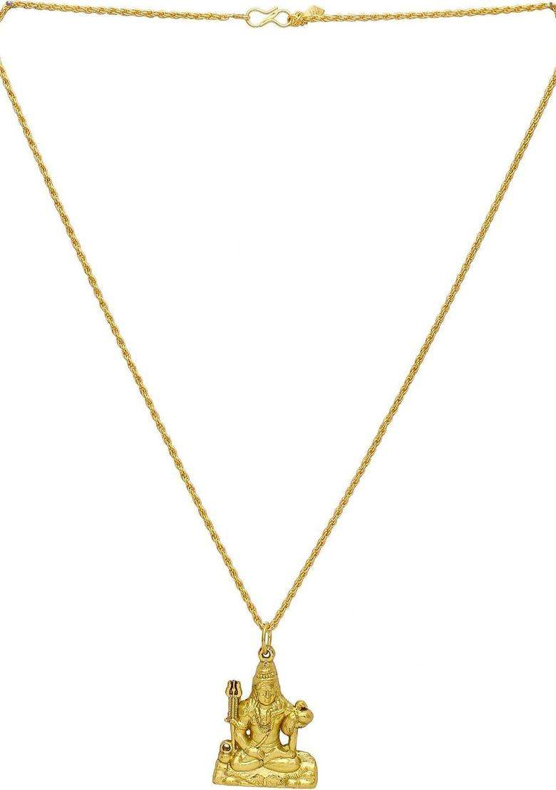 Gold-Plated Chain for Men | Traditional Temple Jewellery for Wedding & Festive Wear | Gift for Him - Indya
