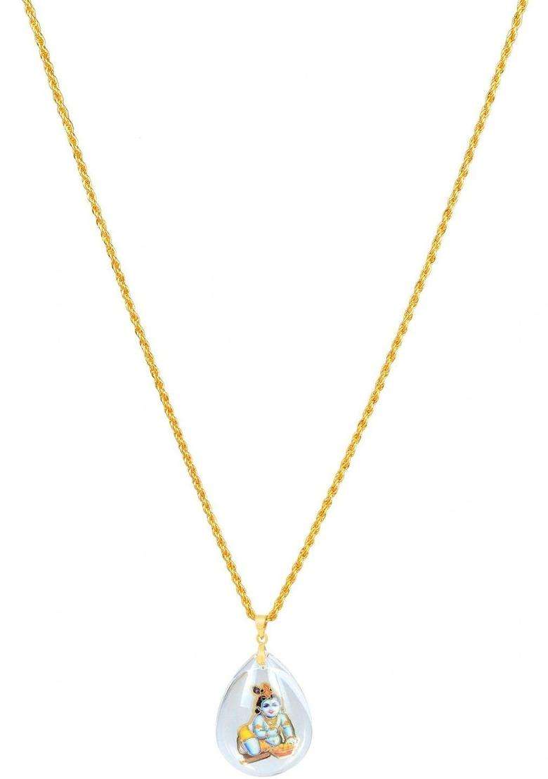 Gold-Plated Necklace for Men & Women | Traditional Temple Jewellery for Wedding & Festive Wear | Festive Gift - Indya