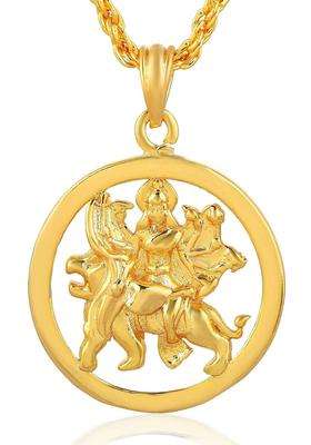 Gold-Plated Temple Necklace for Men | Traditional Temple Jewellery for Wedding & Festive Wear | Gift for Him