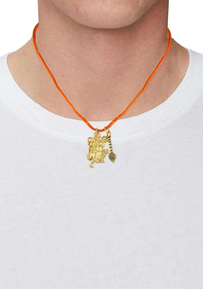 Gold-Plated Temple Necklace for Men | Traditional Temple Jewellery for Wedding & Festive Wear | Gift for Him - Indya