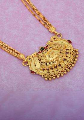 Gold-Plated Temple Necklace for Women | Traditional Temple Jewellery for Wedding & Festive Wear | Gift for Her