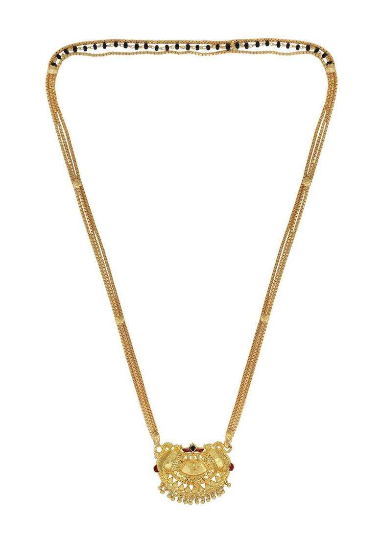 Gold-Plated Temple Necklace for Women | Traditional Temple Jewellery for Wedding & Festive Wear | Gift for Her - Indya