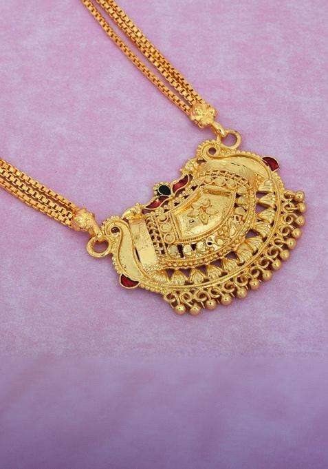Gold-Plated Temple Necklace for Women | Traditional Temple Jewellery for Wedding & Festive Wear | Gift for Her