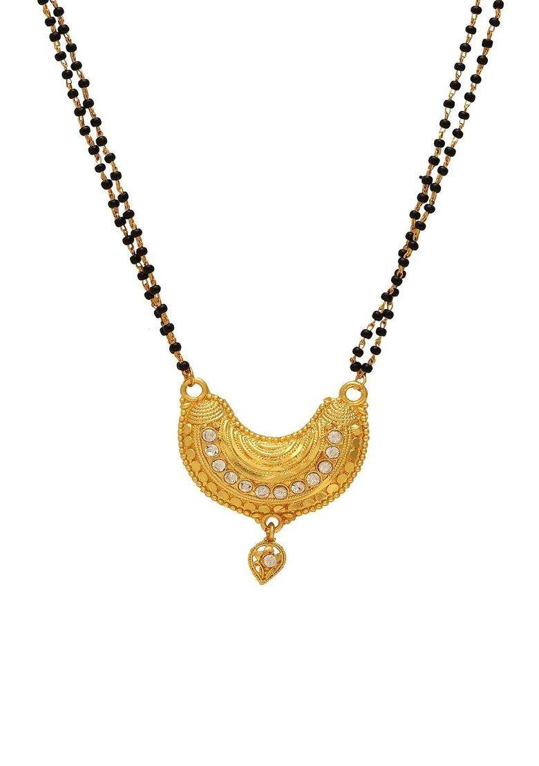 Gold-Plated Temple Necklace with CZ Stone for Women | Traditional Temple Jewellery for Wedding & Festive Wear | Gift for Her - Indya