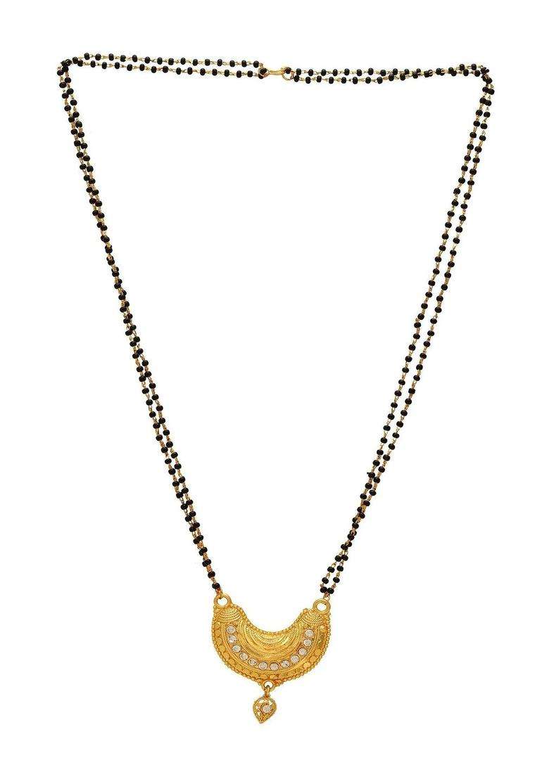 Gold-Plated Temple Necklace with CZ Stone for Women | Traditional Temple Jewellery for Wedding & Festive Wear | Gift for Her - Indya