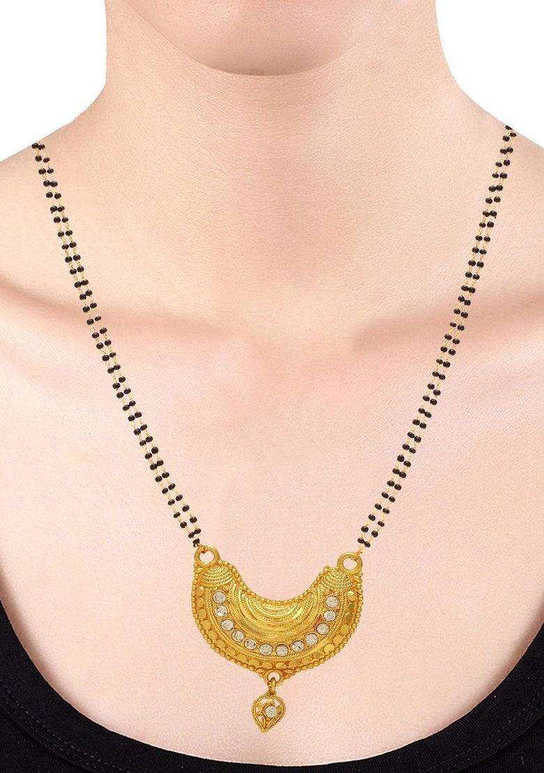 Gold-Plated Temple Necklace with CZ Stone for Women | Traditional Temple Jewellery for Wedding & Festive Wear | Gift for Her - Indya