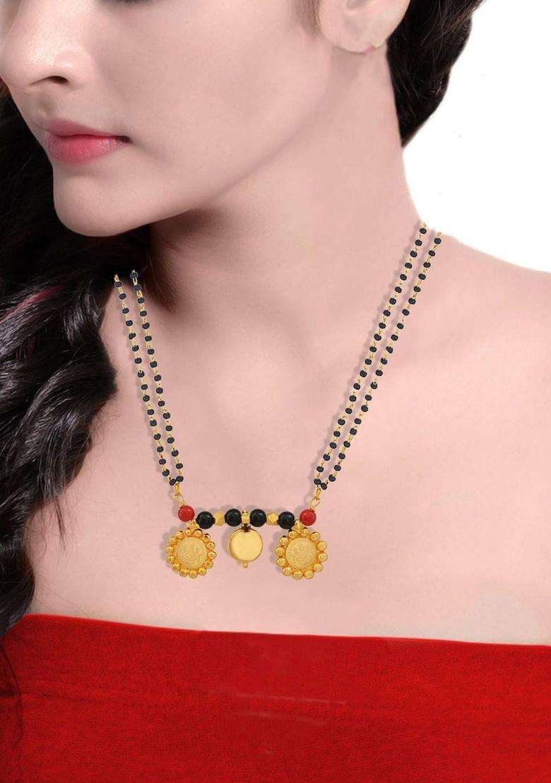 Gold-Plated Temple Necklace with CZ Stone for Women | Traditional Temple Jewellery for Wedding & Festive Wear | Gift for Her - Indya