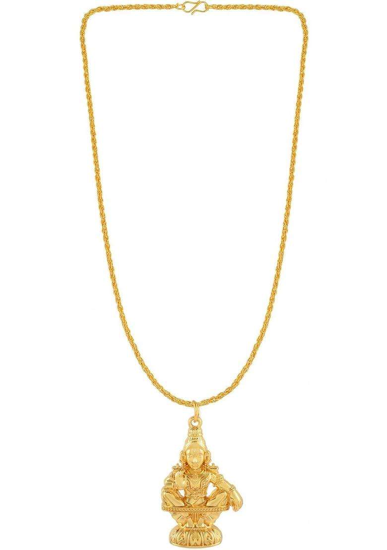 Gold-Plated Temple Necklace for Men & Women | Traditional Temple Jewellery for Wedding & Festive Wear | Festive Gift - Indya