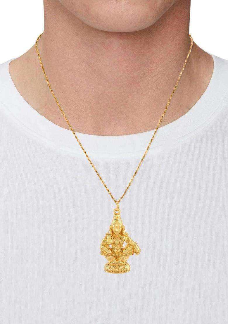 Gold-Plated Temple Necklace for Men & Women | Traditional Temple Jewellery for Wedding & Festive Wear | Festive Gift - Indya
