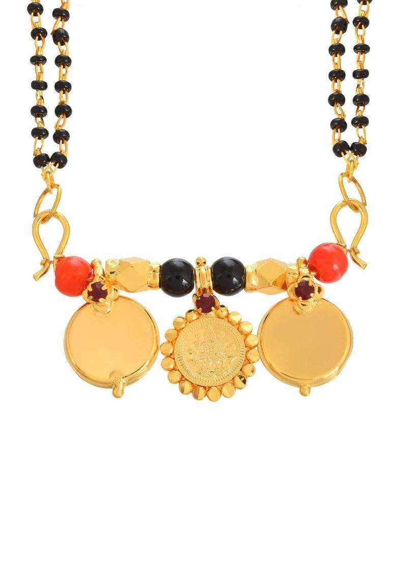 Gold-Plated Temple Necklace with CZ Stone for Women | Traditional Temple Jewellery for Wedding & Festive Wear | Gift for Her - Indya