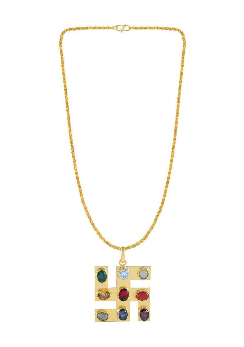 Gold-Plated Temple Necklace for Men & Women | Traditional Temple Jewellery for Wedding & Festive Wear | Festive Gift - Indya