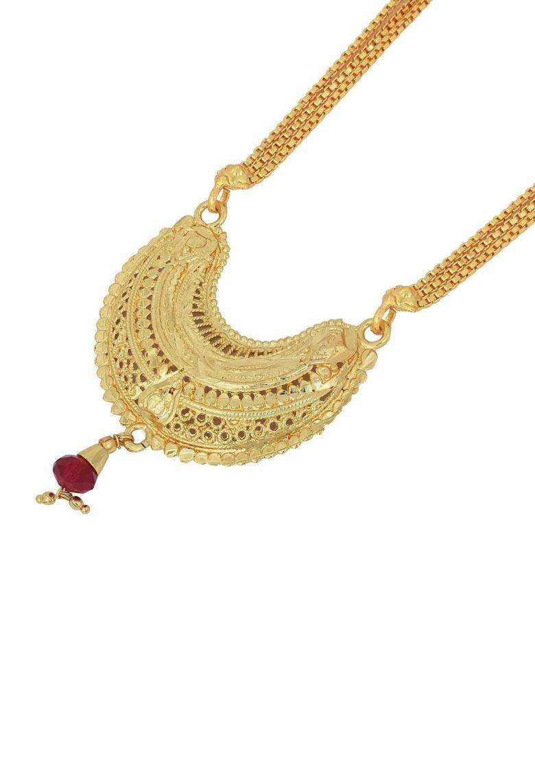 Gold-Plated Temple Necklace for Women | Traditional Temple Jewellery for Wedding & Festive Wear | Gift for Her - Indya