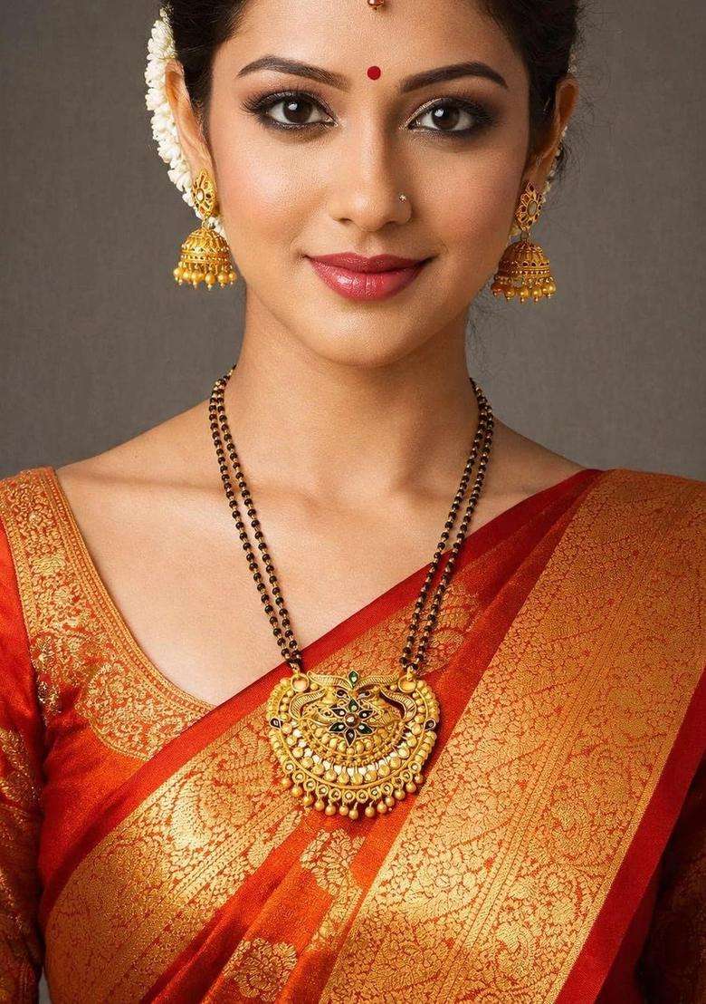 Gold-Plated Temple Necklace for Women | Traditional Temple Jewellery for Wedding & Festive Wear | Gift for Her - Indya