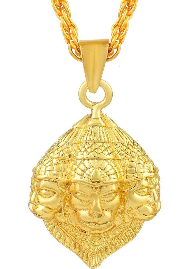 Gold-Plated Temple Necklace for Men & Women | Traditional Temple Jewellery for Wedding & Festive Wear | Festive Gift - Indya