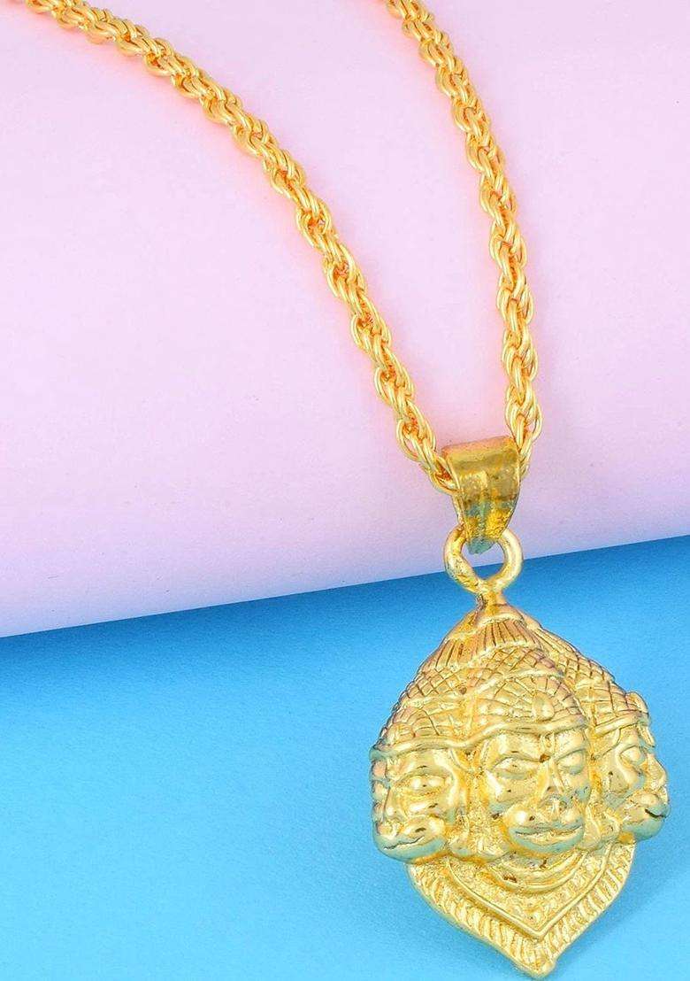 Gold-Plated Temple Necklace for Men & Women | Traditional Temple Jewellery for Wedding & Festive Wear | Festive Gift - Indya