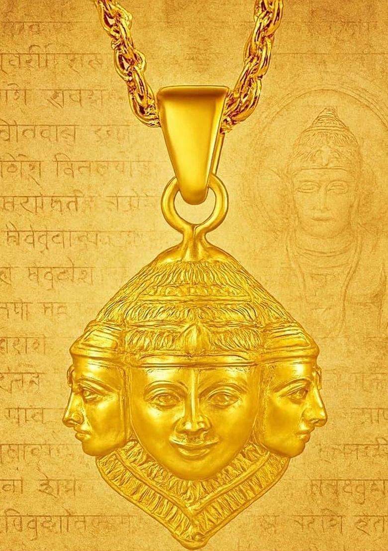Gold-Plated Temple Necklace for Men & Women | Traditional Temple Jewellery for Wedding & Festive Wear | Festive Gift - Indya