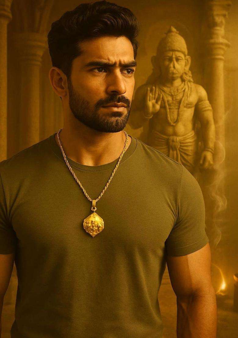 Gold-Plated Temple Necklace for Men & Women | Traditional Temple Jewellery for Wedding & Festive Wear | Festive Gift - Indya