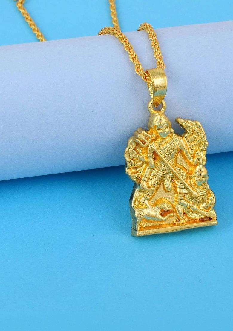 Gold-Plated Temple Necklace for Men & Women | Traditional Temple Jewellery for Wedding & Festive Wear | Festive Gift - Indya
